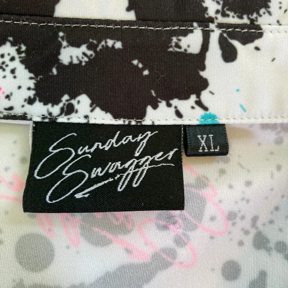 Sunday Swagger Signature Splatter Polo Golf Tennis Sleeveless Colorful (Size XL) - Picture 9 of 12